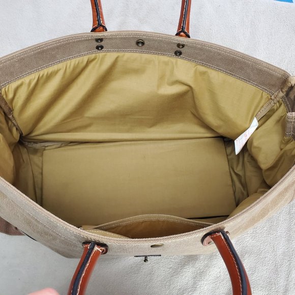 Large Canvas and Leather Shoulder Bag by Nood - Picture 16 of 16